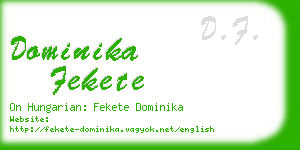 dominika fekete business card